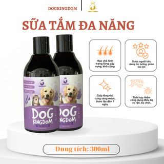 Sữa Tắm Cao Cấp Dogkingdom 300ml - Sạch ve, Khử Mùi, Thơm Lâu 3-7N
