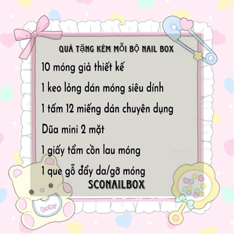 ( hỏa tốc) NAIL BOX TRONG SUỐT FROM HẠT GẠO THIẾT KẾ ĐÍNH ĐÁ 10 NGÓN SIÊU SÁNG