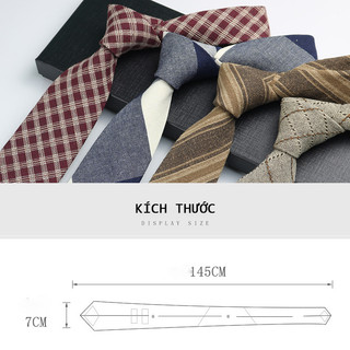 Cà vạt nam TỰ THẮT cotton họa tiết thời trang Hàn Quốc công sở, Cavat chú rể, Calavat trung niên Cope88