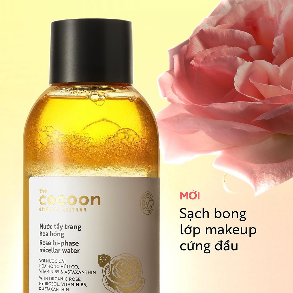 HÀNG TẶNG KHÔNG BÁN - Nước tẩy trang hoa hồng Cocoon tẩy sạch makeup & cấp ẩm 140ml