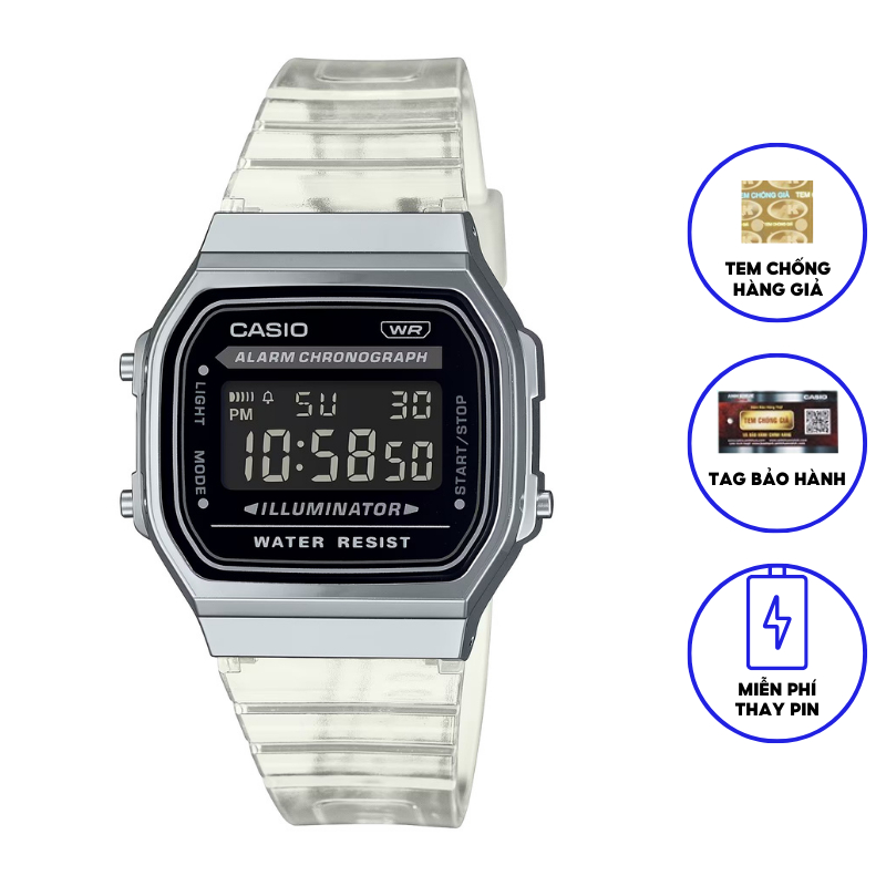 CASIO A168XES-1BDF OROLOGIO UNISEX DIGITALE 35x38mm NUOVA