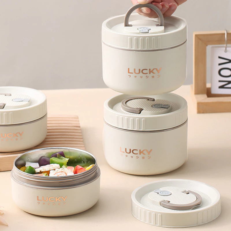 Hộp cơm giữ nhiệt Uchan Hộp đựng cơm văn phòng Tặng Túi, Cà mên giữ nhiệt dùng được trong