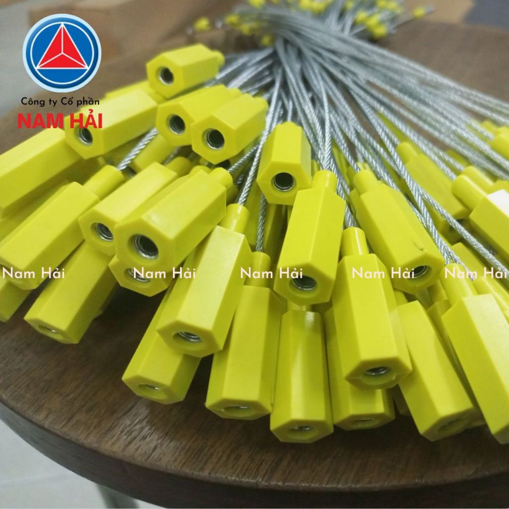Khóa niêm phong cáp thép lục giác in sẵn số seri - có 5 màu dễ lựa chọn ...