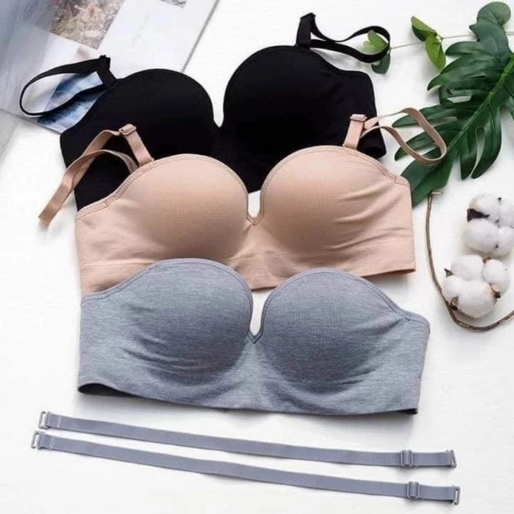 Áo lót có gọng 1001, áo lót cotton quả ngang đệm mỏng nâng ngực cao cấp