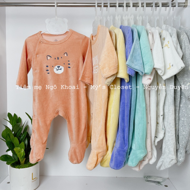 [MD56] 6-9-12M Body sleep sơ sinh nỉ nhung xuất xịn cho bé yêu ấm áo