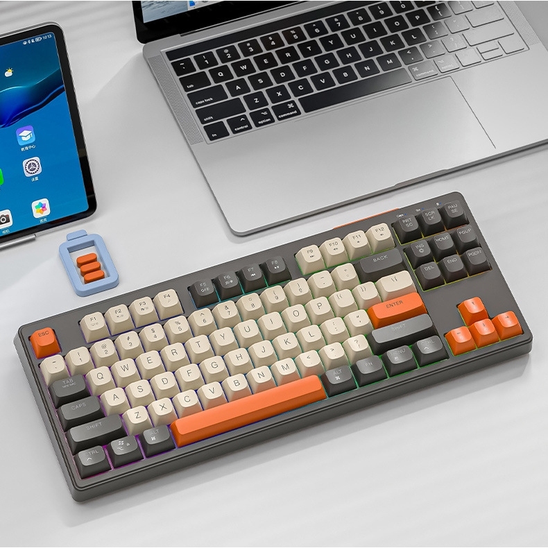 Bàn Phím Giả Cơ Không Dây Bluetooth Ziyou M87 - Kết Nối 2 Chế Độ - Led Rainbow - Pin Sạc - Phím PBT | BigBuy360 - bigbuy360.vn