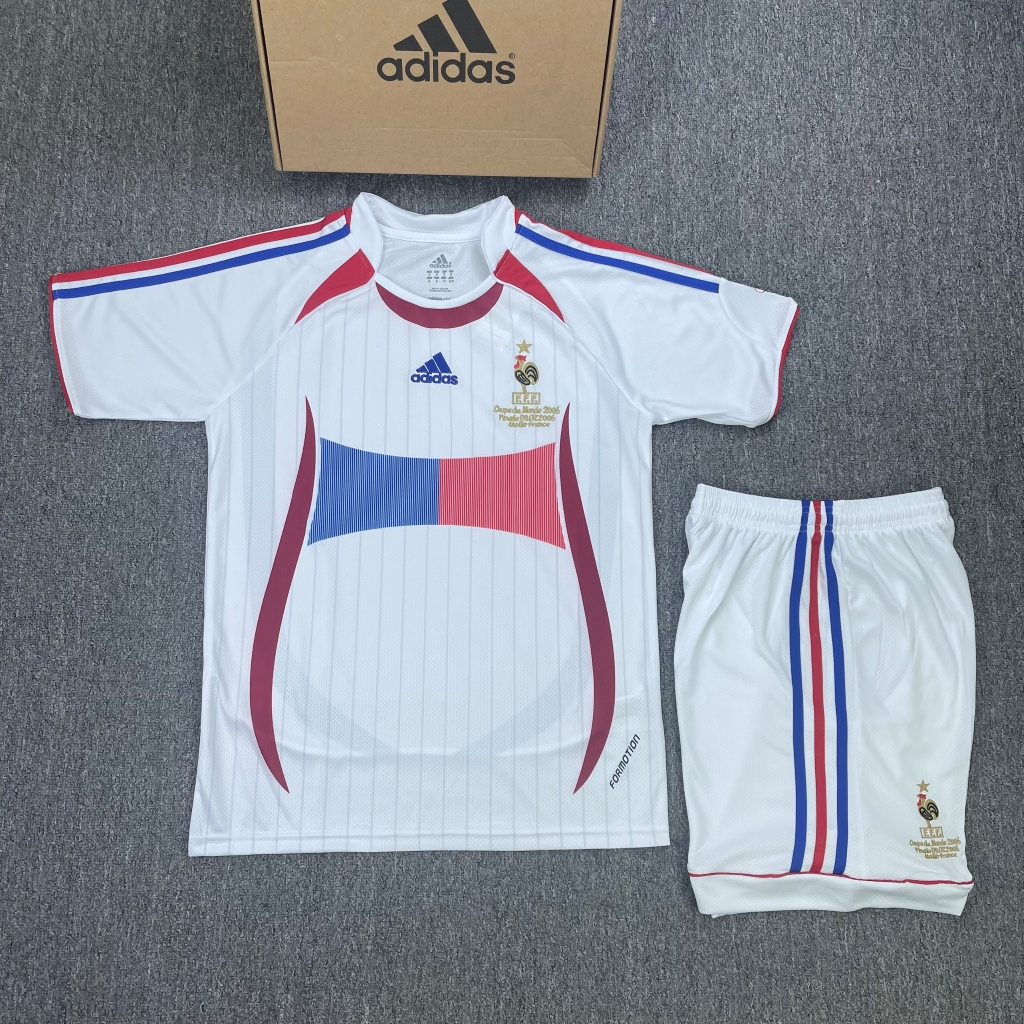 Bộ áo bóng đá PHÁP TRẮNG RETRO WC 2006 King Men Sport Shopee Việt Nam