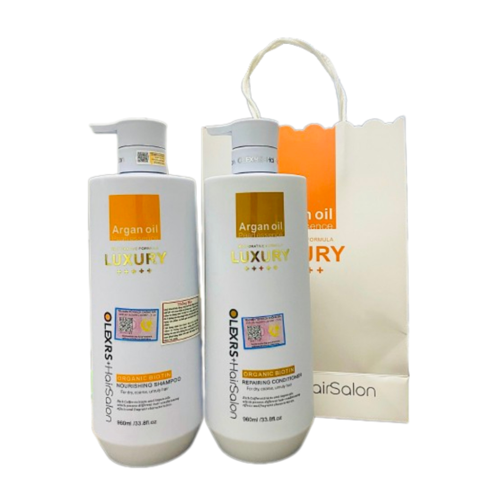 Ảnh Cặp Dầu Gội Xả Olexrs+Hairsalon LUXURY Phục Hồi, Chống Rụng Tóc 960ml 2
