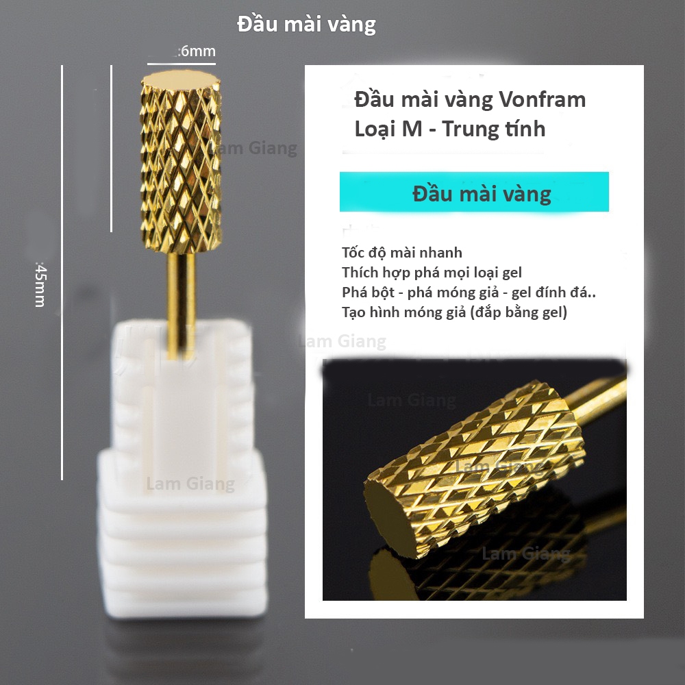 Các loại Đầu mài siêu cứng, mài móng thật - mài khoé - mài mịn- phá bột- phá gel