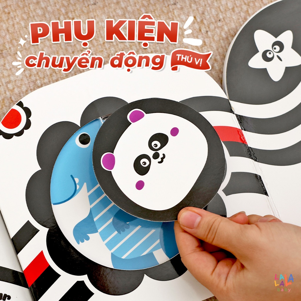 Sách âm thanh Lalalook Lalala baby đồ chơi âm thanh hoàn thiện thị giác não bộ cho bé sơ sinh