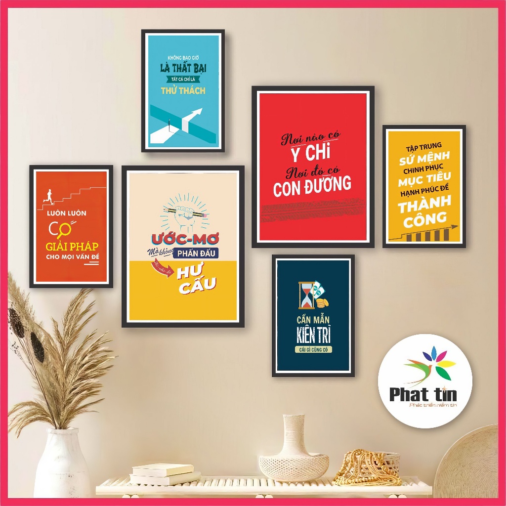 Tranh slogan tạo động lực, tranh dán tường siêu nét giá rẻ trang trí ...