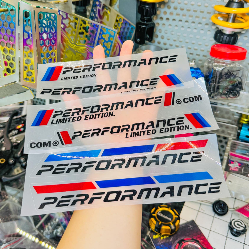 [ Giá 1 cặp ] Tem Logo Sticker Peformance 20cm in trên chất liệu decal ...