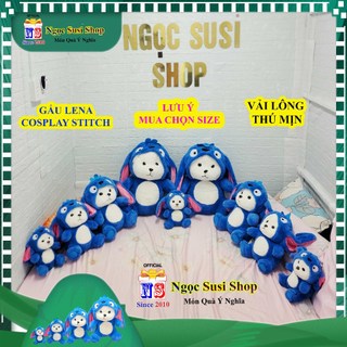 GẤU BÔNG LENA COPSLAY STITCH XANH TAI DÀI LÔNG XÙ MỊN - MUA CHỌN SIZE [NGỌC SUSI]
