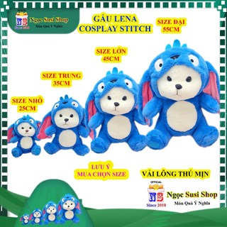 GẤU BÔNG LENA COPSLAY STITCH XANH TAI DÀI LÔNG XÙ MỊN - MUA CHỌN SIZE [NGỌC SUSI]