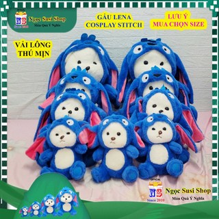 GẤU BÔNG LENA COPSLAY STITCH XANH TAI DÀI LÔNG XÙ MỊN - MUA CHỌN SIZE [NGỌC SUSI]
