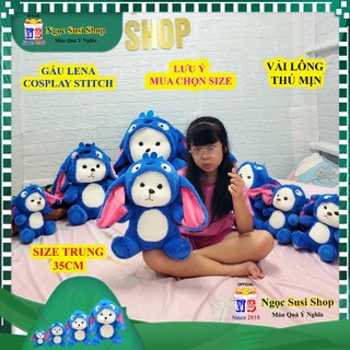 GẤU BÔNG LENA COPSLAY STITCH XANH TAI DÀI LÔNG XÙ MỊN - MUA CHỌN SIZE [NGỌC SUSI]