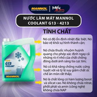 Mạnnol 4212/4213 Nước Làm Mát Đỏ Xanh Cao Cấp - Mannol Coolant Red/Green G12+/G13 Germany 4212 [5L]