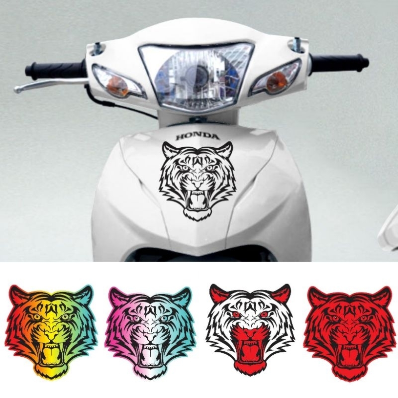 Tem hình dán sticker ĐẦU HỔ(15 cm) dán mọi vị trí tem 4 lớp chống nước ...