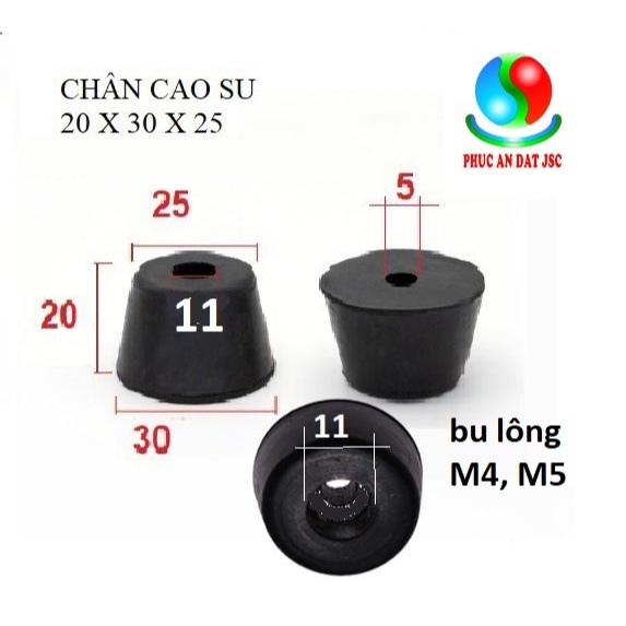 chân đế cao su giảm rung chống trượt cho các thiết bị máy móc tủ đồ gỗ ...
