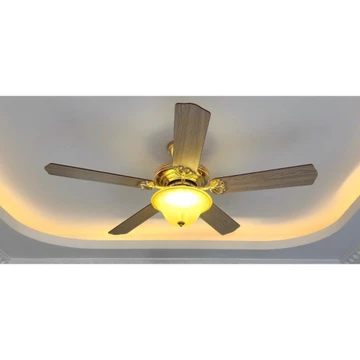 [Hàng cao cấp] Quạt trần đèn tân cổ điển cánh gỗ có remote cầm tay,Quạt trần cho phòng khách động cơ tiết kiệm điện