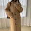 Áo khoác dạ dáng dài thu đông màu kem be chất vải dạ cashmere mềm mịn cao cấp