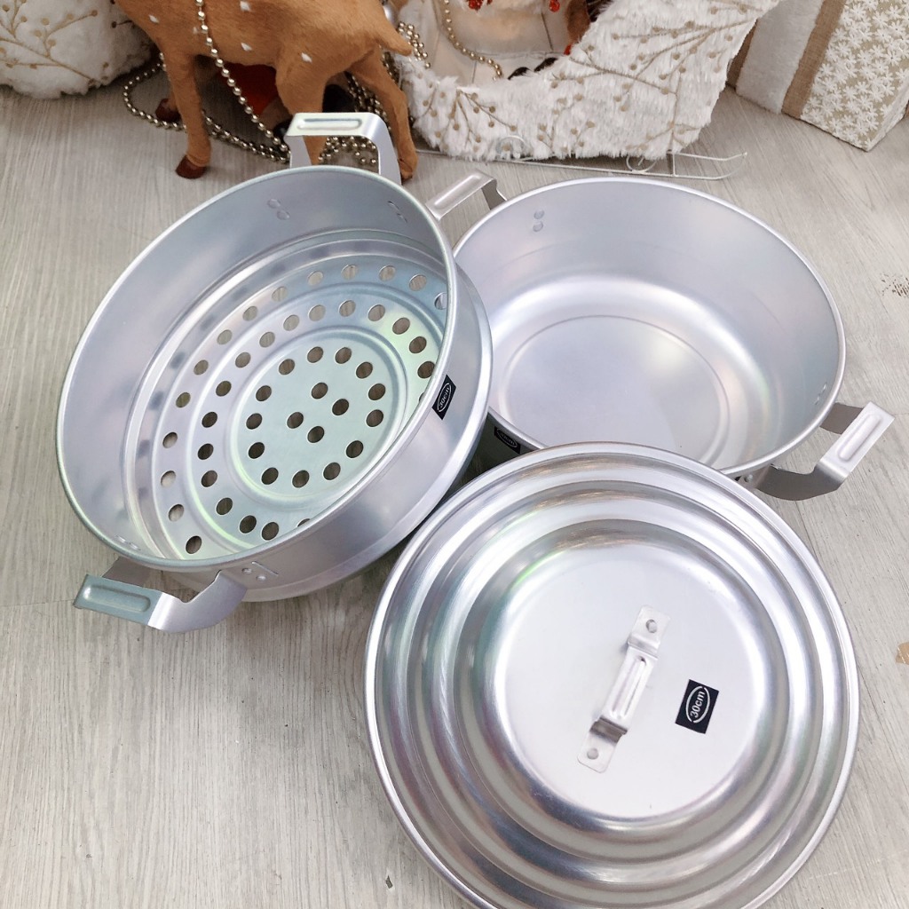 Xửng hấp Xôi -Nồi hấp nhôm Thanh Hiền - Kim Sang 22cm đên 46cm - không kèm vỉ - xửng Hấp bánh bao