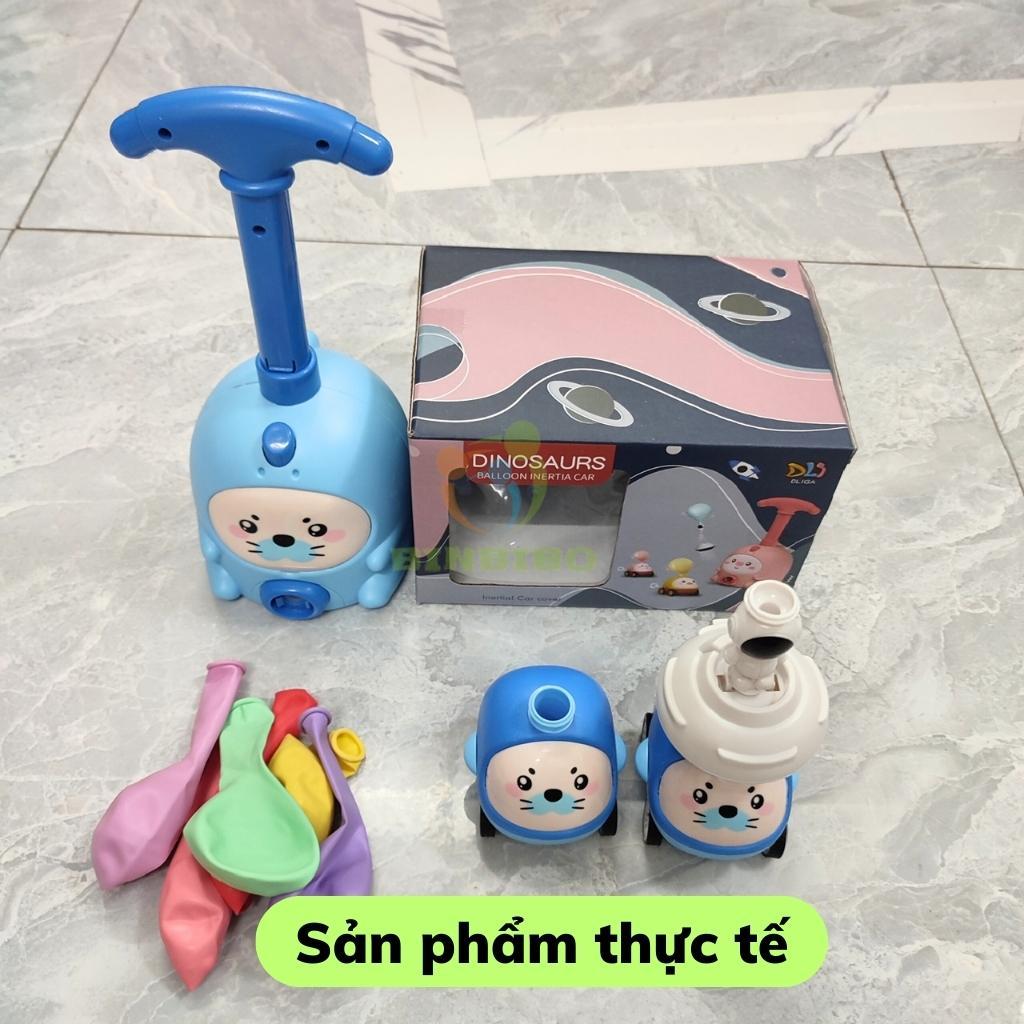 Bơm bóng đua xe ô tô bóng bay phi hành gia dễ thương cho bé - Binbibo