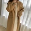 Áo khoác dạ dáng dài thu đông màu kem be chất vải dạ cashmere mềm mịn cao cấp