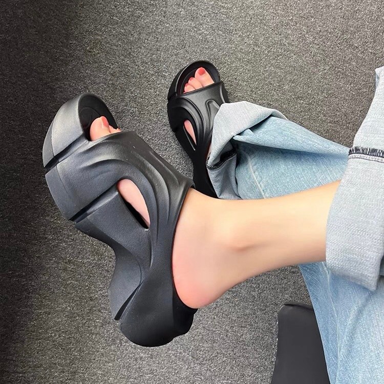 Dép, dép nữ đế độn lượn sóng đôn dáng fom ôm chân đế nhẹ êm loại 1, cá tính mới nhất jery store