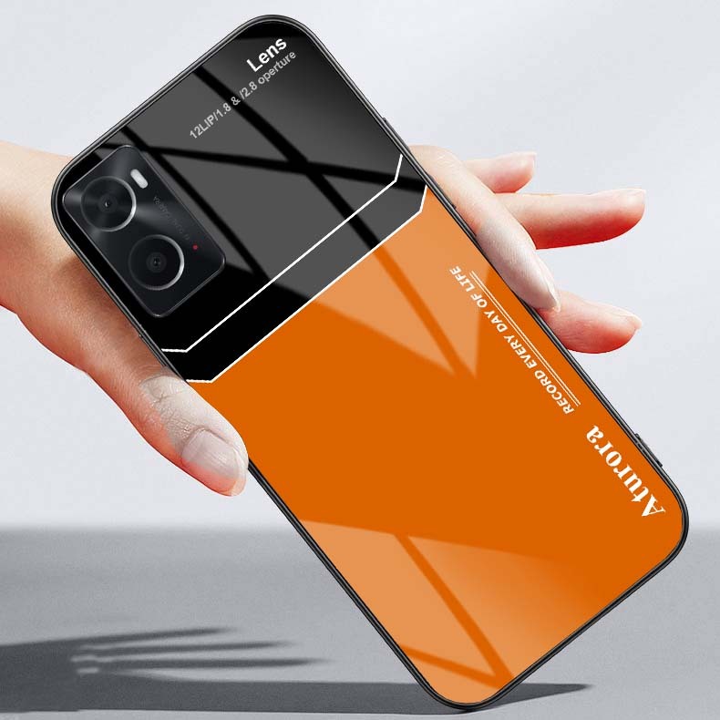 Ốp Lưng OPPO A36, A57(2022), A76, A77S, A96 Mặt Lưng Kính Cường Lực Sáng Bóng