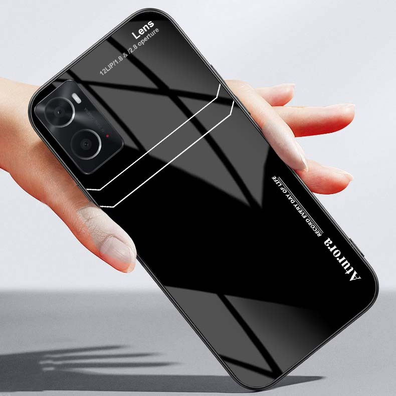 Ốp Lưng OPPO A36, A57(2022), A76, A77S, A96 Mặt Lưng Kính Cường Lực Sáng Bóng