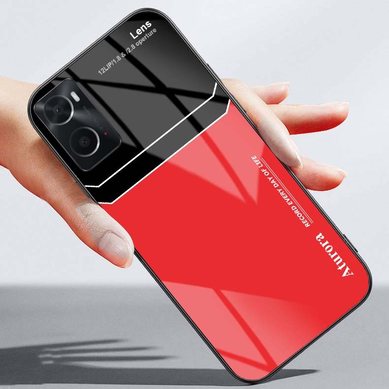 Ốp Lưng OPPO A36, A57(2022), A76, A77S, A96 Mặt Lưng Kính Cường Lực Sáng Bóng