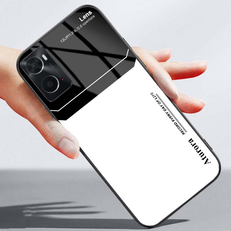 Ốp Lưng OPPO A36, A57(2022), A76, A77S, A96 Mặt Lưng Kính Cường Lực Sáng Bóng