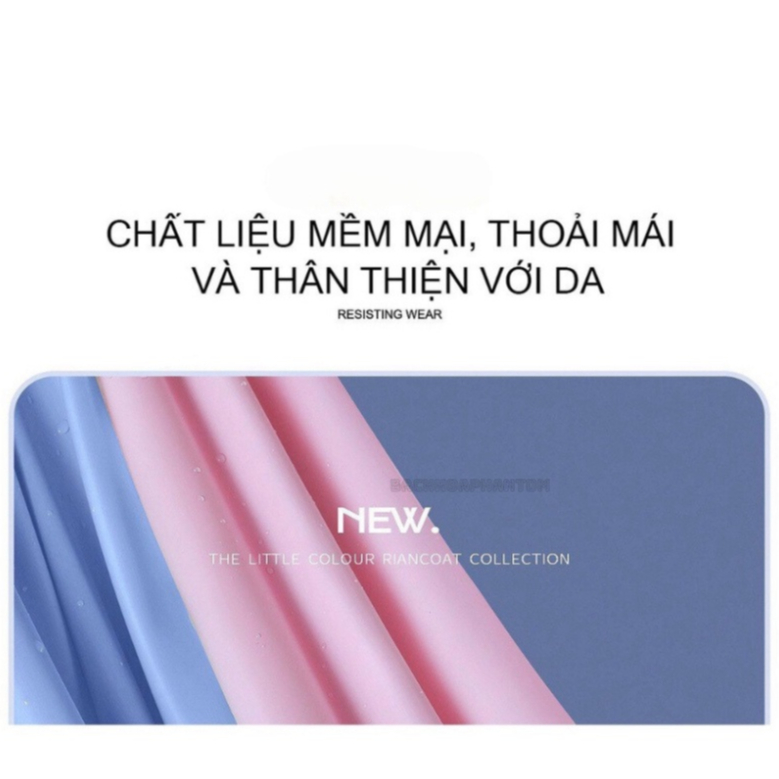 Áo mưa nửa trước trong suốt - Áo mưa mẹ và bé che phủ toàn thân, kèm kính chắn mưa có thể tháo rời