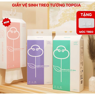 Thung 4 Bịch Thùng 6 Bịch giấy rút  TOP GIA siêu dai 4 lớp 1280 tờ  tặng kèm móc treo tường
