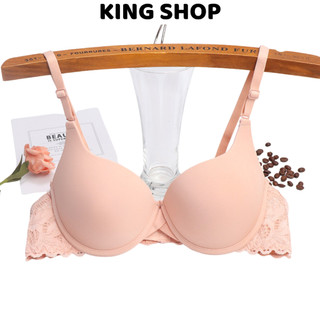 Áo ngực nữ có gọng nâng ngực 2 dây mút vừa dày 1,5cm phối ren gợi cảm thoải mái King Shop A-016