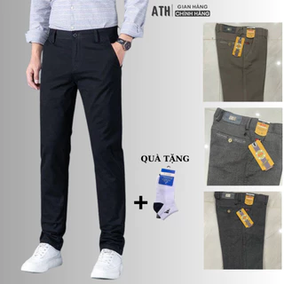 Quần dài nam kaki cao cấp 3 màu vải cotton Quảng Châu co giãn mạnh , vải dày dặn phone ống suông đẹp ,sang trọng_ATH