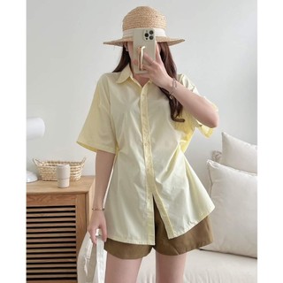 Áo Sơ Mi Cúc Buộc Eo Nữ Màu Trắng Sang Chảnh