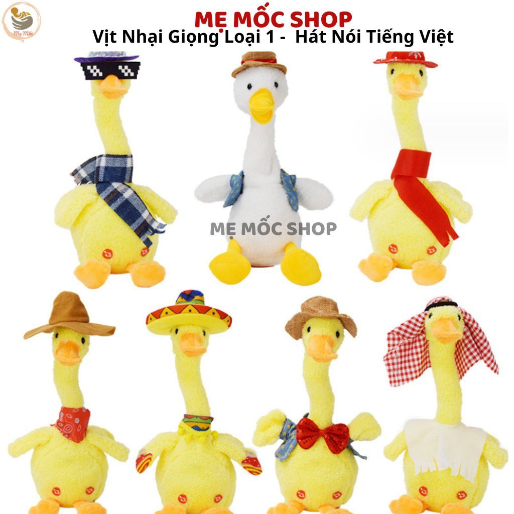 Đồ Chơi Vịt Bông Nhảy Múa Nhại Giọng Biết Nói, Vịt Nhại Giọng Sạc Điện Biết Hát Hottrend Quà Tặng Độc Lạ Vui Nhộn