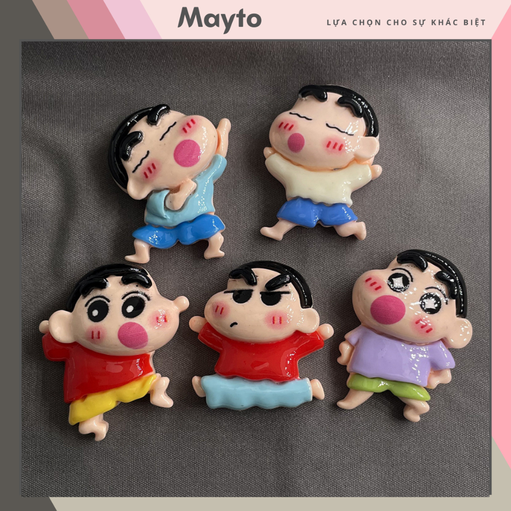 Sticker, Charm 3D chủ đề Shin bán lẻ DIY Mayto nhựa cứng gắn Dép Cross ...