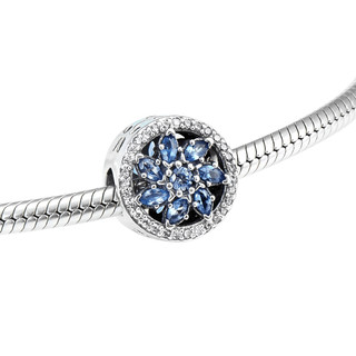 Charm bạc LAMY Zircon Blue Crystal In The Shape Of A Snowflake 1436