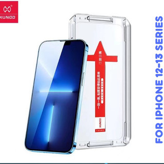Kính cường lực XUNDD không viền đen có khung hỗ trợ dán cho Iphone 12/12pro/12promax/13/13pro/promax