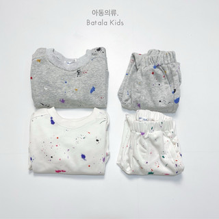 Bộ nỉ bông bé trai bé gái Batala kids, set nỉ thu đông trẻ em cho bé từ 10-23kg hoạ tiết VẨY SƠN