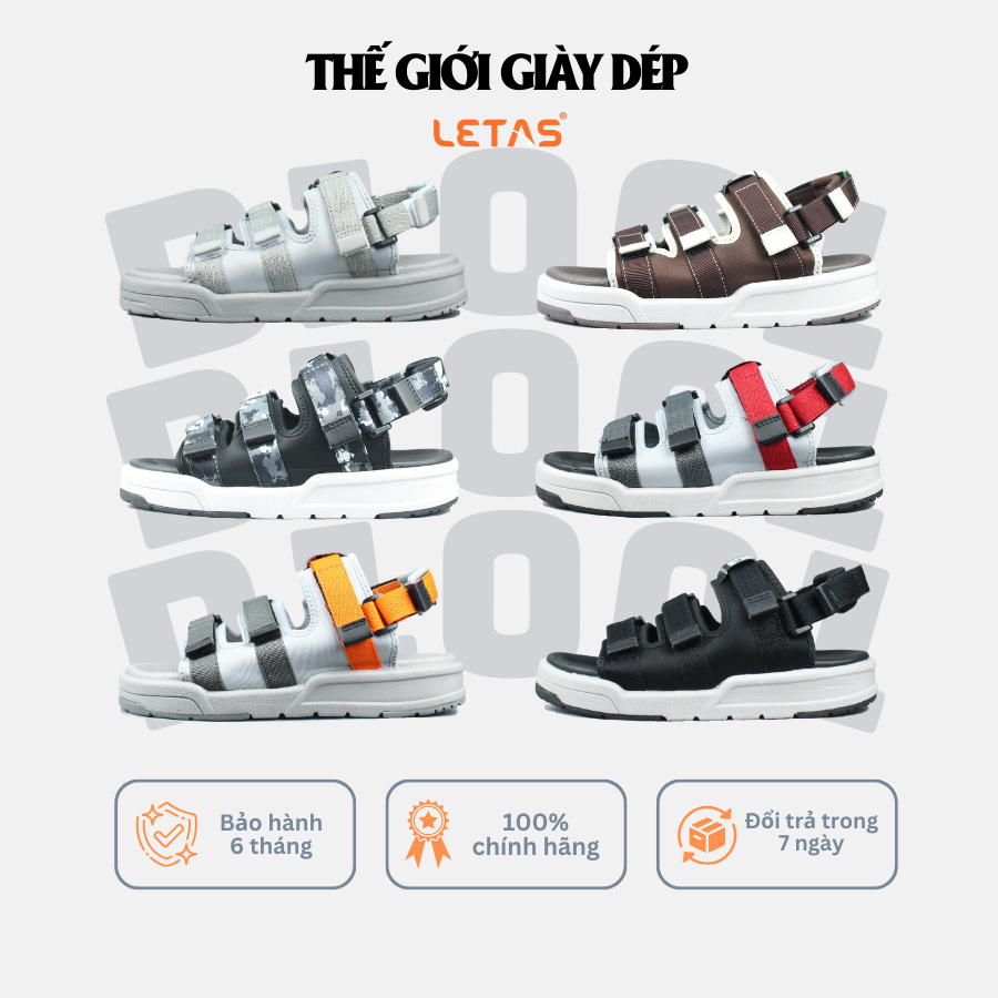 Giày Sandal Nam Nữ Unisex Năng Động D1001 Dép Quai Hậu 3 Quai Đế Cao ...
