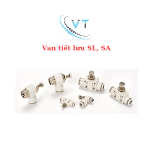 Van tiết lưu SL màu trắng, hàng tốt ren ngoài khí nén
