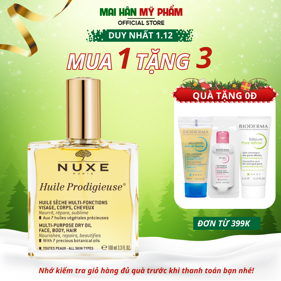 Dầu Khô Đa Năng Nuxe Huile Prodigieuse MultiPurpose Dry Oil 100ml