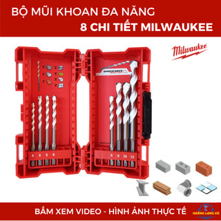 Bộ Mũi Khoan Đa Năng 8 Chi Tiết Milwaukee 4932471112 | Khoan Bê Tông, Gạch, Tường, Đa Vật Liệu