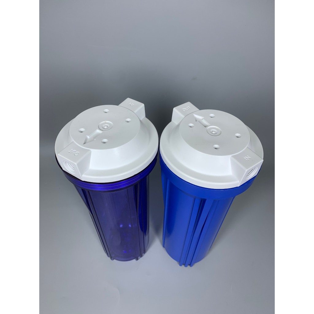 Cốc Lọc Chặn Đầu Nguồn, Kích Thước 10Inch Ren 13 Hoặc 21 Kèm Linh Kiện Đầy Đủ Dành Cho Máy Lọc Nước RO Nano UF