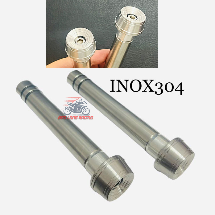 Cặp Cốt Đóng Ghi Đông Tay Lái INOX304 V2 400g kèm Gù mẫu THÁI Lõm Inox304 gắn xe máy Sirius Wave Dream Exciter Winner So