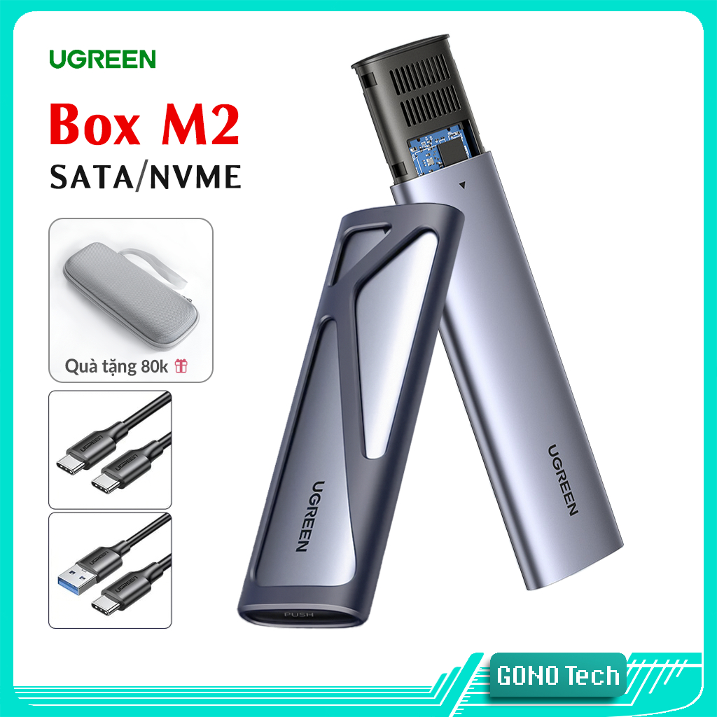 Box Ssd M2 Nvme Sata Ugreen Type C Chuyển M2 To Usb Làm ổ Cứng Di động Shopee Việt Nam 6596